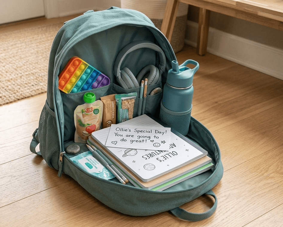 Backpack essentials for neurodivergent kids for back-to-school anxiety support